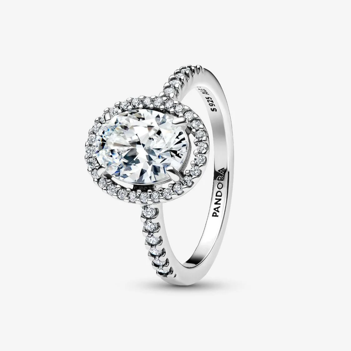 Oval Sparkling Halo Statement 58