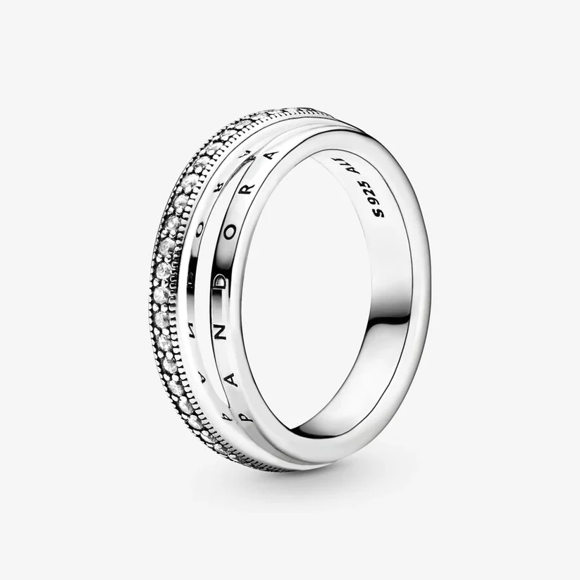 Triple Band Pave Ring 50