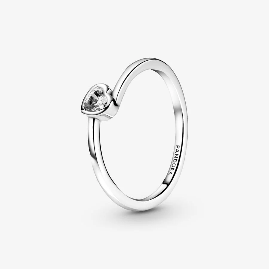 Clear Tilted Heart 50