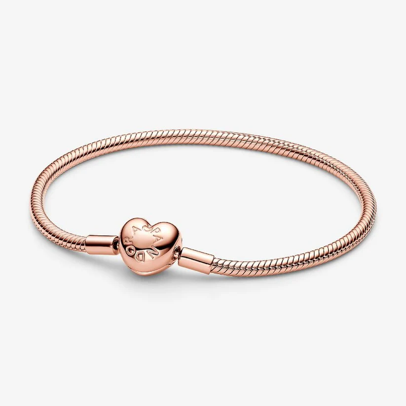 Moments Heart Clasp Snake Chain 19