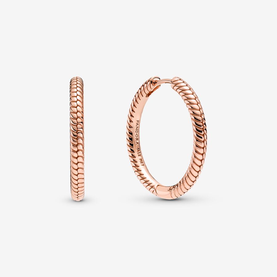 Charm Hoop Earrings Rose