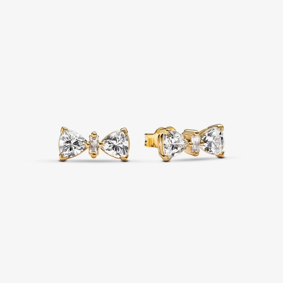 Sparkling Bow Stud Shine