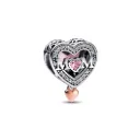 Two-tone Openwork Mom & Heart
