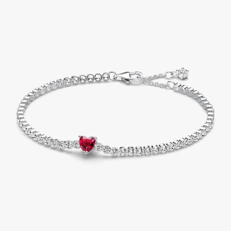 Red Sparkling Heart Tennis