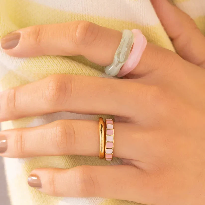Set X4 Anillos Tablero De Colores