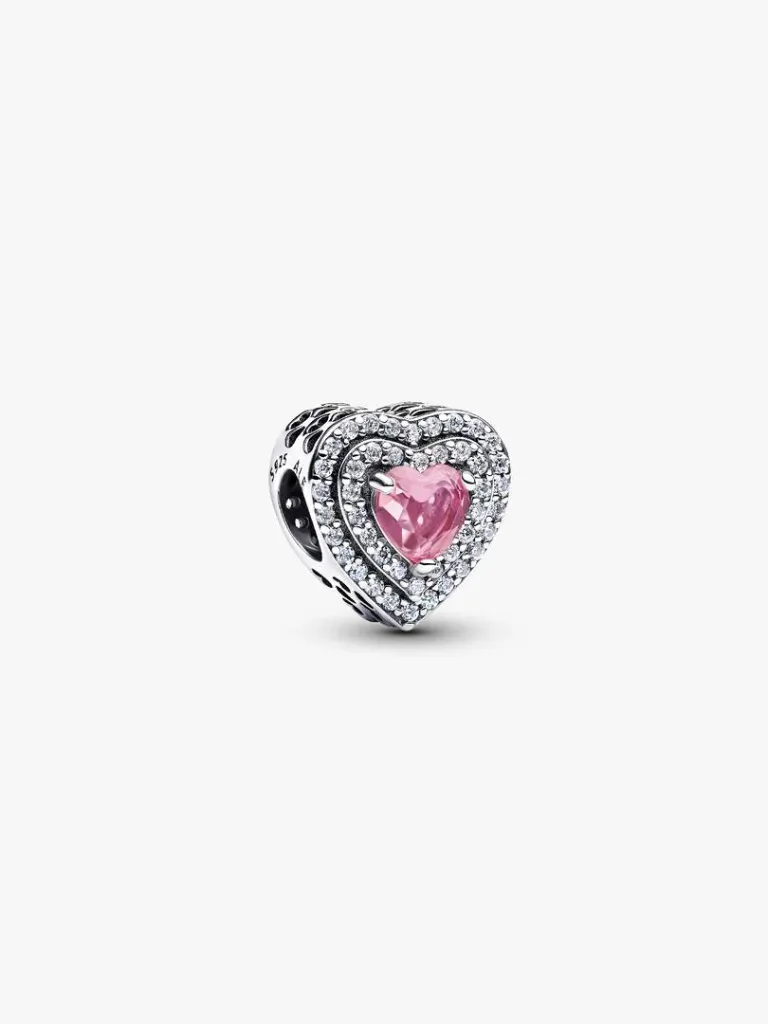 Sparkling Pink Leveled Hearts
