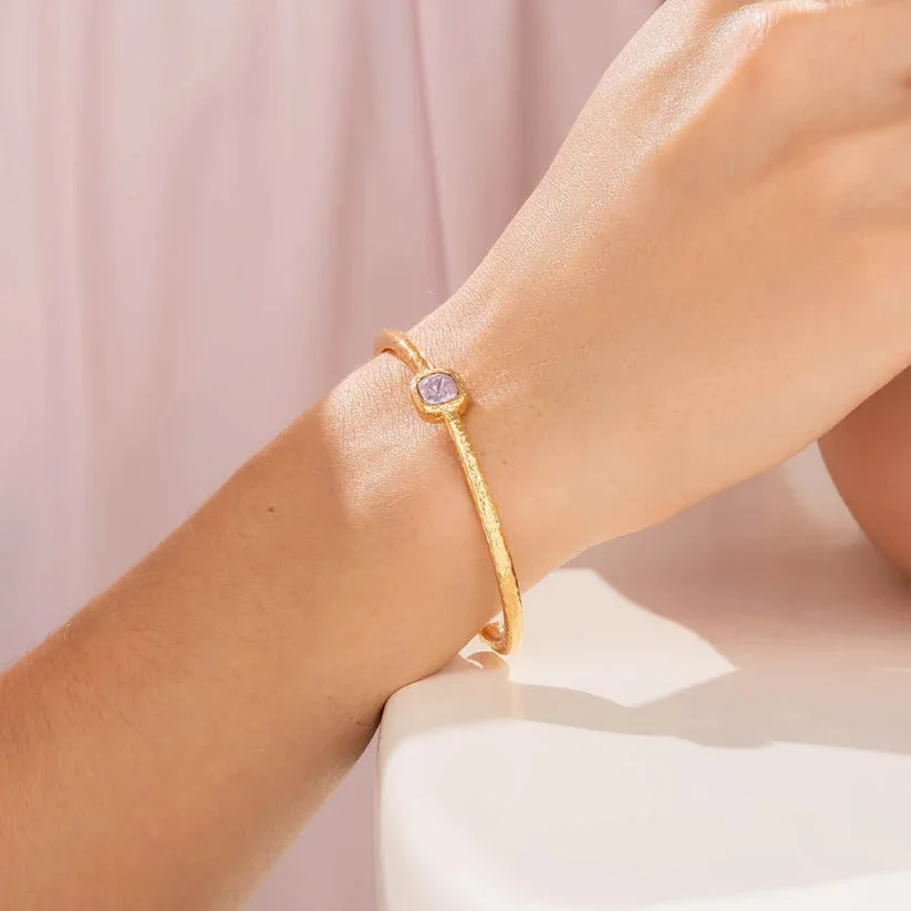 Brazalete Cristal Rosa Textura