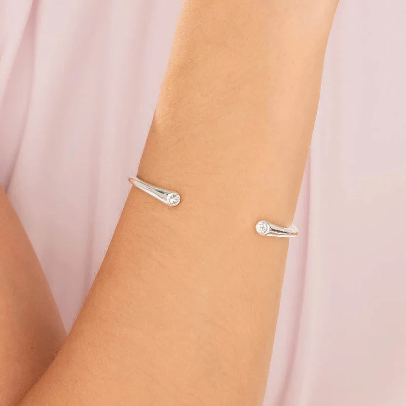Brazalete Cristal Puntas Plata