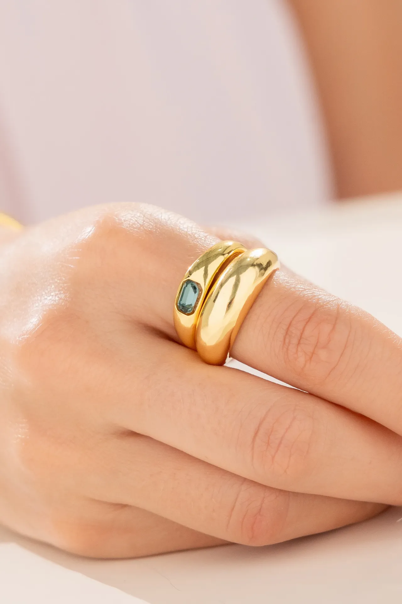 Set x 2 Anillos Cristal Bold