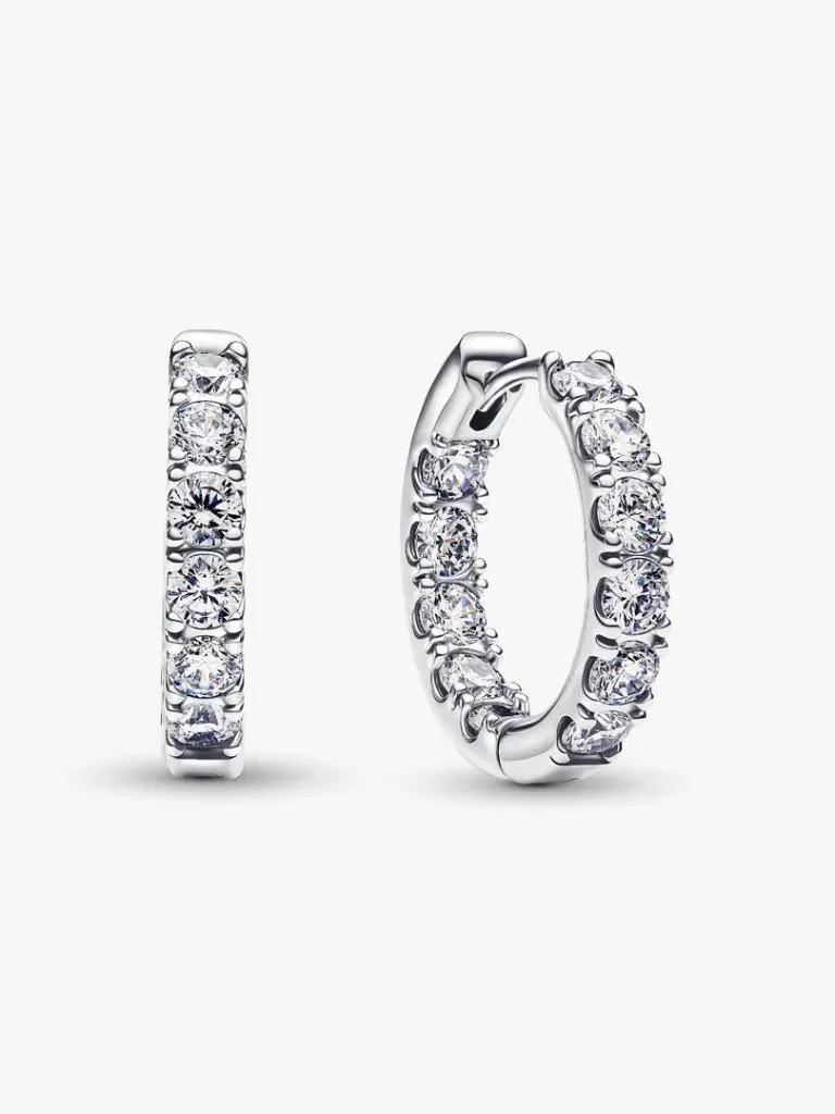 Sparkling Row Eternity Hoop