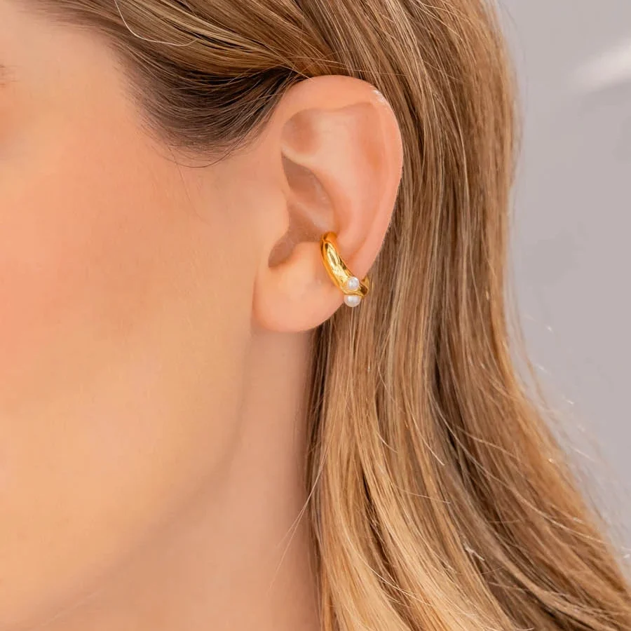 Earcuff Doble Perlas