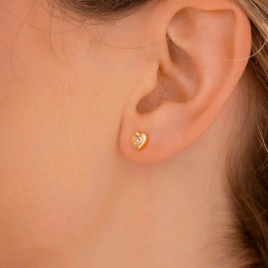 Aretes Corazón Mini Cristal