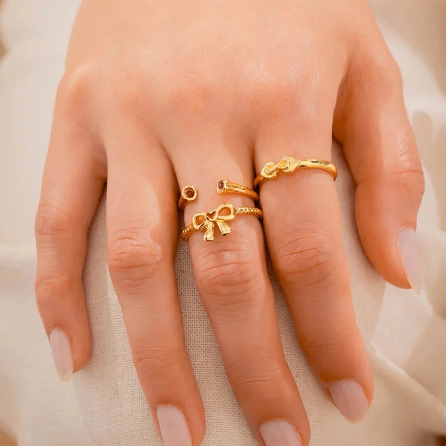 Set x 3 Anillos Infinito Cristal