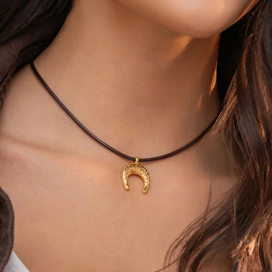 Collar Cuero Herradura print